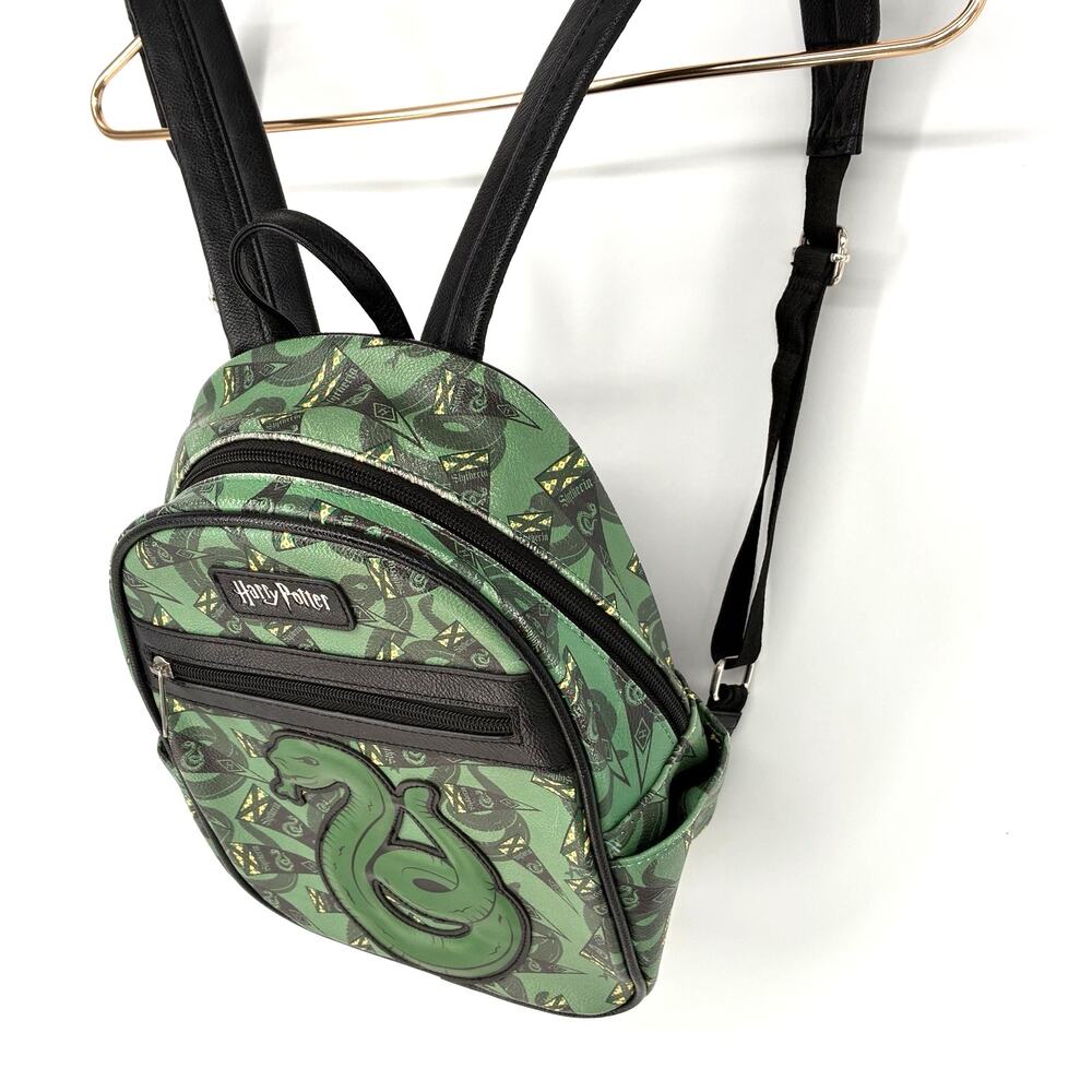 Loungefly Harry Potter Slytherin Mini Backpack Green Snake Hogwarts Bag - Picture 3 of 8